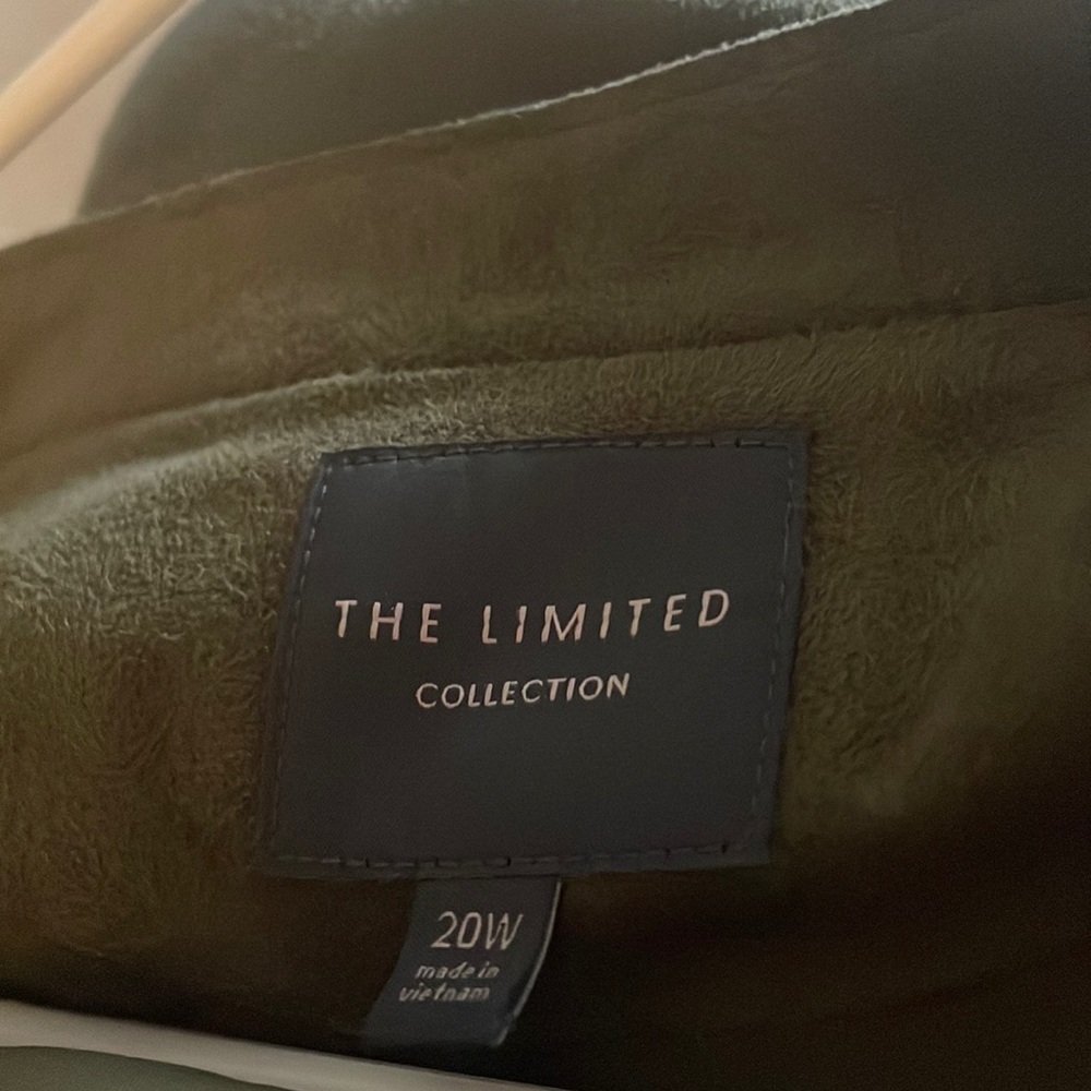 Olive Suede jacket by The Limited, Size 20W